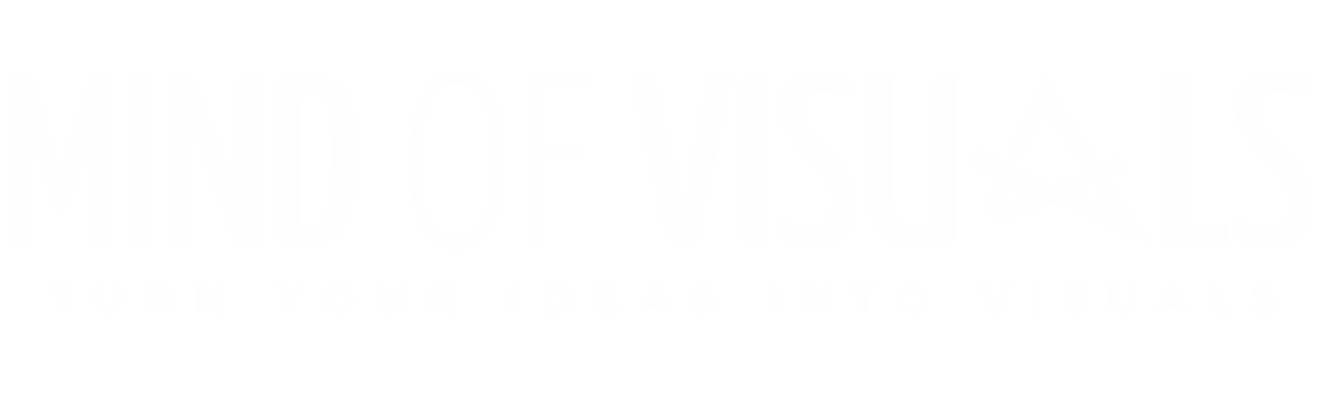 Mind Of Visuals Logo - White - Quote - Transparant - Long